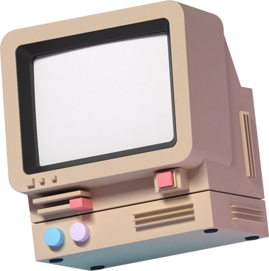 Vintage computer 3D